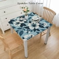 thumbnail image 2 of BANET Square Blue Tablecloth,Flower Table Cloth, Tablecover for Square Tables,Perfect for Kitchen Dinner, Restaurant ,Holiday Picnic Party Table Cover White, 2 of 7