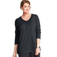 thumbnail image 1 of Just My Size Tee-Shirt à Manches Longues Col en V pour Femmes, 3X, Ébène, 1 of 4