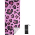 thumbnail image 2 of Purple Leopard Beach Towel 30" x 60", Quick Dry Bath Towel Super Absorbent Lightweight Travel Towel for Beach Yoga Swim Sport Camping Holiday, 2 of 7