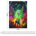 thumbnail image 2 of Manta de Rick & Morty de varios tamaños, súper suave, de tela con superficie vertical, acogedora y cálida, adecuada para cama, sofá, camping, viajes, para todas las estaciones, ligera y compacta, 40, 2 of 8