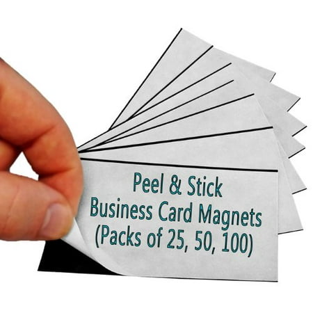 50 Adhesive Peel & Stick Magnetic Business Card Magnets, Sturdy 20 millimeters in thickness By Marketing Holders Ship from (Best Thickness For Business Cards)