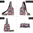 thumbnail image 7 of FORMRS Womens Crossbody Sling Bag Travel Daypack Shoulder Chest Backpack, Pink Geometric, 7 of 7
