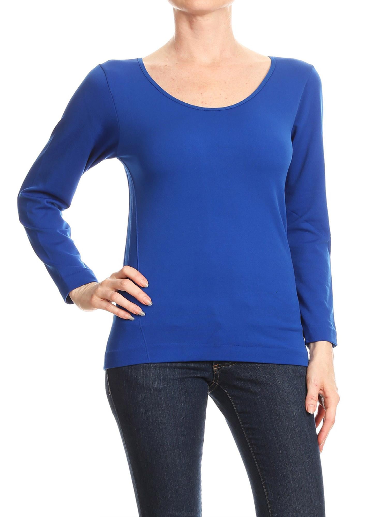 Women's Solid Casual Basic Lightweight Long Sleeves Relaxed Fit fleece ...
