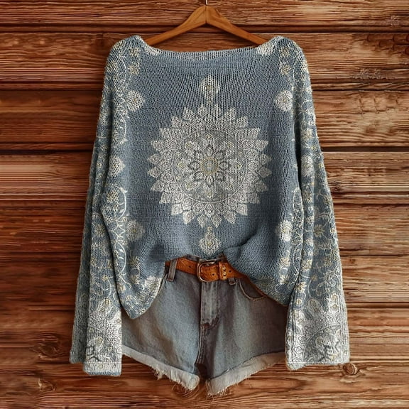 Oversized T Shirts for Women Vintage Printed Casual Crew Neck T Shirt Loose Fit Soft Brushed Comfortable Fashion Top 2025 Fall Blouses Pullover Outfits