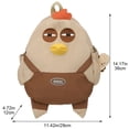 thumbnail image 2 of Jiibva Cartoon Large Capacity Chicken Nylon Backpack With Pendant Lightweight Bookbag Kawaii Hen Shape Bag, 2 of 7