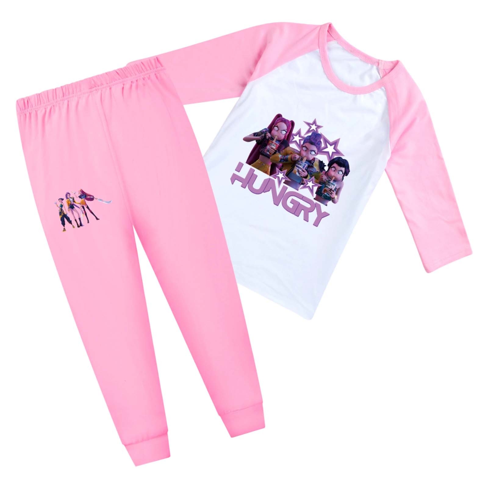 Ensemble Pantalon + T-shirt Fille - Dessin Animé Demon Hunters HUNTR/X, Manches Longues - 6