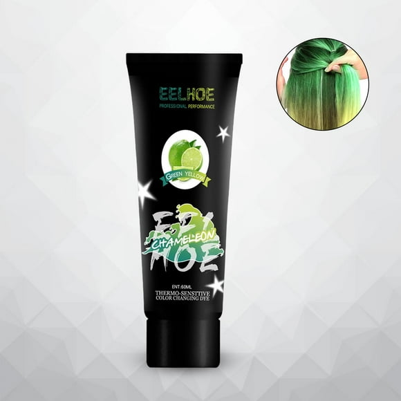 Cabello Coloración Tinte Peinado Accesorios Unisex Ombre para Salón Pub Cumpleaños Verde amarillo Yinane tinte para el cabello