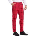 thumbnail image 4 of Lars Amadeus Men's Plaid Dress Pants Slim Fit Checked Printed Trousers, 4 of 6