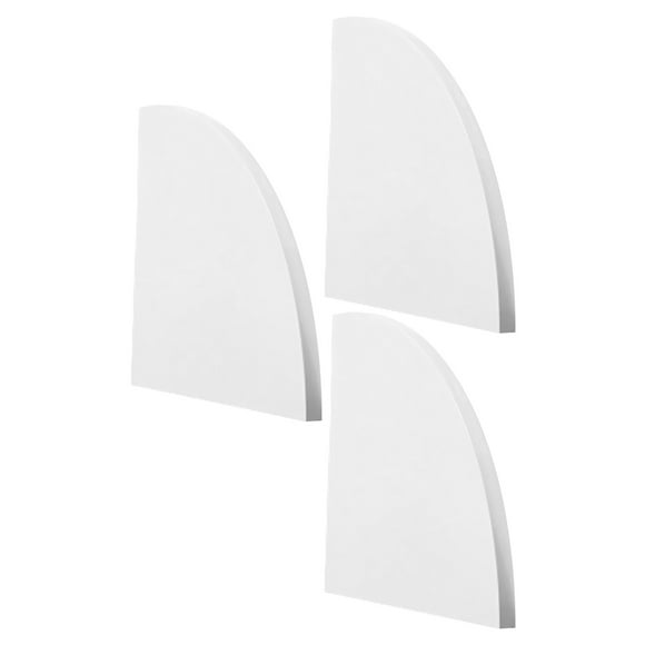 CHICHUMID 3PCS/Set Floating Corner Shelf White Round End for Modern Home Decor
