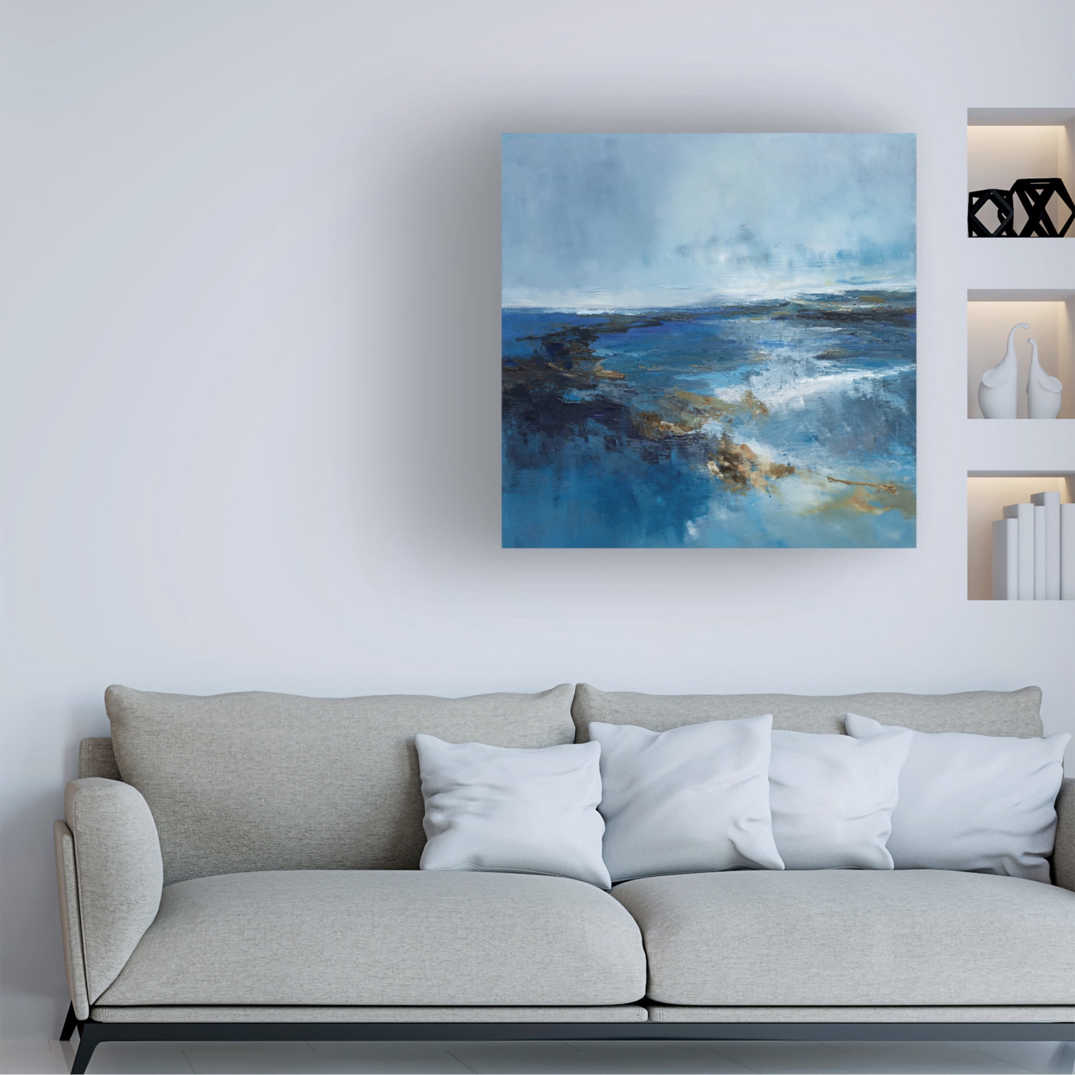 Canvas Wall Art - Patrick Dennis 'Rain Wash' Wall Art for Living Room, Bedroom, or Office Décor by Trademark Fine Art - 18 x 18 Inches