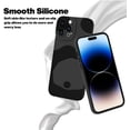 thumbnail image 5 of for iPhone 14 Pro Max Case Cute Panda Print Silicone Slim Soft TPU Shockproof Phone Case Full Camera Protection Cover for Women Men-Black/Gray, 5 of 12
