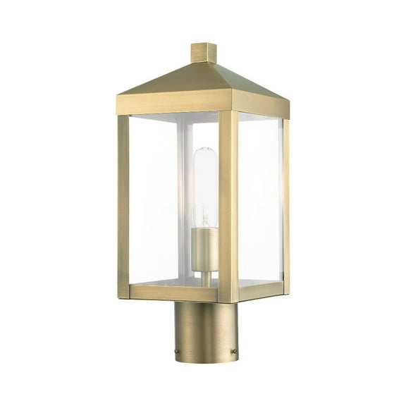 Livex Lighting - Nyack - 1 Light Outdoor Post Top Lantern in Mid Century Modern
