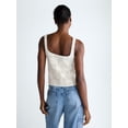 thumbnail image 3 of Scoop Women's Square Neck Crochet Cotton Tank Top, Sizes XS-XXL, 3 of 4