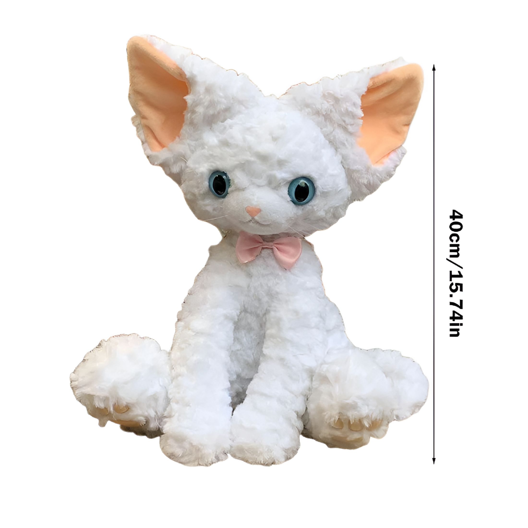 BESTSKY Organic Baby Toys,Curly Haired Cat Stuffed Animal Toy with Lullaby Music for Infant Babies 0 3 6 12 to 36 Months Boy & Girl,Ideal Gift for Newborn