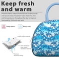 thumbnail image 3 of Colorful Exotic Plant Lunch Bag, Reusable Insulated Tote with Tropical Leaf Pattern, Great for Travel, Office, and Outdoor Use, 3 of 4