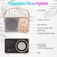 thumbnail image 3 of Altavoz Bluetooth Dosmix Retro Vintage Verde Ahumado, 3 of 7