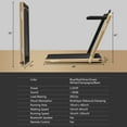 thumbnail image 2 of Patiojoy 2.25HP 2 in 1 Folding Treadmill W/APP Bluetooth Speaker Remote Control, 2 of 7