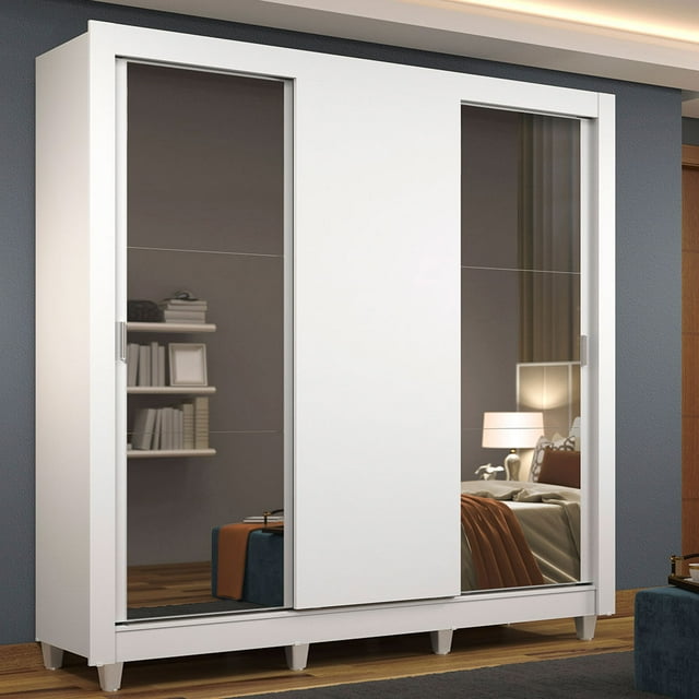 Ropero Closet Madesa Mônaco 3 Puertas y Espejos con Pies B