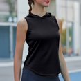 thumbnail image 4 of Njoeus Oversized Tshirts for Women White Blouses for Women Dressy Women's Summer Sleeveless Hooded Tank Top Women Running Gym Workout Active T-Shirt for Athletic Exercise Quick Dry Comfort Breathable, 4 of 5