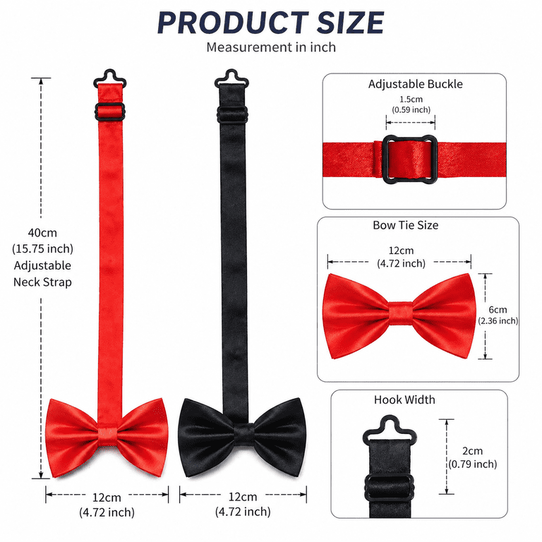 - MEN’S 10  PACK CLIP ON BOW TIE BUNDLE SET *NWT* Forest Green Clip-On Bow Tie | Shop at TieMart – TieMart, Inc main image 4
