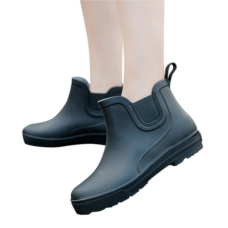 Rain Boots Women Non Slip Detachable With Cotton Inside Rain Boots Outdoor Rubber Water Shoes Winter Office Shoes Power Rain Boots Winter Shoes Mens