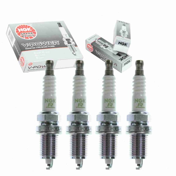 4 pc NGK V-Power Spark Plugs compatible with Mazda Protege 2.0L L4 2003