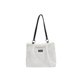 thumbnail image 1 of Bolso Hombro Btafrte Gran Capacidad Felpa a Rayas blanco, 1 of 9