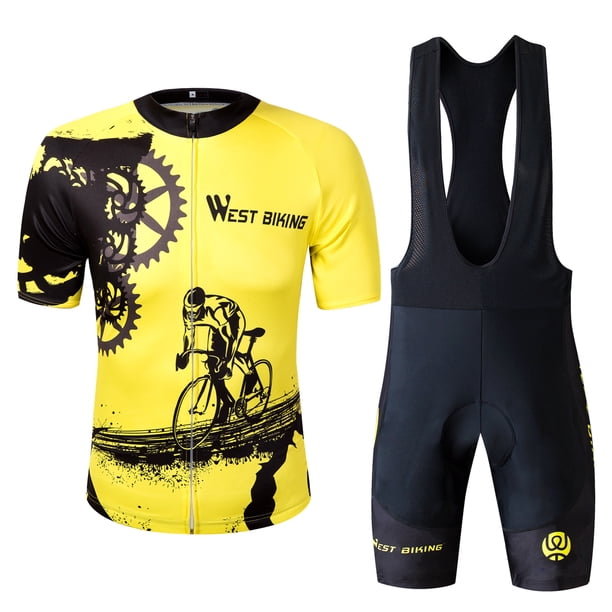Ropa de ciclismo WEST BIKING Verano Hombres Ciclismo Ropa Mountian MTB Bicicleta Pantalones cortos T WEST BIKING Ropa de ciclismo