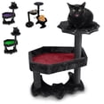 thumbnail image 1 of Arbre à Chat Gothique avec Lit pour Chat en Forme de Cercueil et Jouets pour Chat Effrayants - Arbre à Chat Effrayant pour Chat d'Halloween (Petit) - Noir et Rouge, 1 of 5