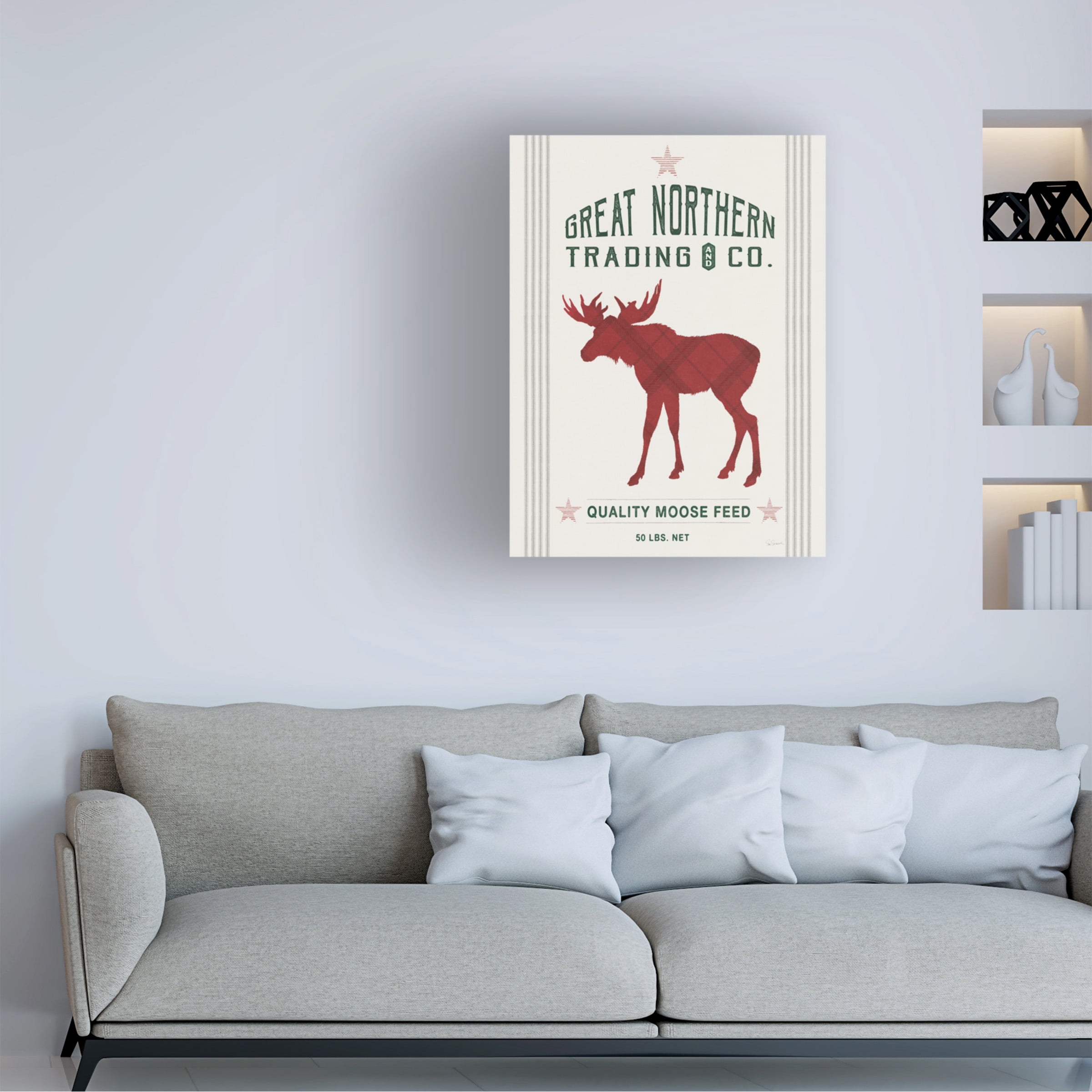 Sue Schlabach 'Northern Trading Moose Feed' Canvas Art