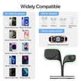 thumbnail image 3 of EXW Wireless Charging Station for Magsafe Charger,Charging Station for Multiple Devices,Wireless Charger for iPhone 16/15/14/13/12 Series,Apple Watch Series 1-9,AirPods with LED and Adapter (Black), 3 of 5