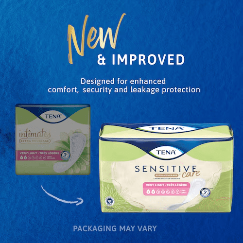 TENA Sensitive Care Extra Coverage Very Light Liner, 9 Inch Length, Light Absorbency, 200 Count