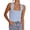 Blue, variant on Summer Sleeveless Square Neck Solid Color Slim Fit Tank Tops