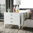thumbnail image 5 of Safavieh Lorna 3-Drawer Contemporary Night Stand, White, 5 of 11