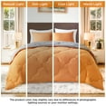 thumbnail image 3 of Comfort Spaces Twin/Twin XL Comforter Sets, 2-Piece Reversible Bedding Set, Comforter Bed Set for Dorm College, Orange/Grey, 3 of 8