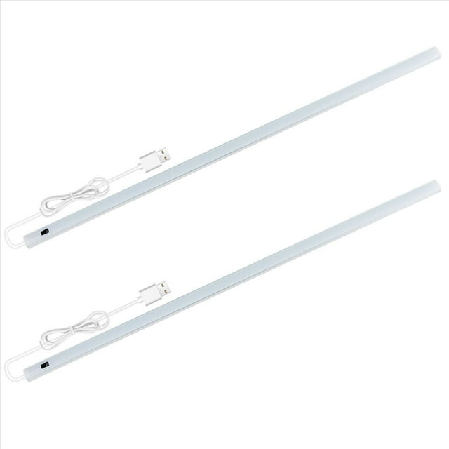 2X 5V USB LED Tira de Lámpara de Escritorio Interruptor de Barrido Manual Lámpara de Sensor de Movimiento Sala de Estudio Luces de Cocina Debajo del Gabinete 50Cm Luz Cálida