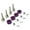 purple, variant on RC Car Wheel Conversion Set Axle 1/18 A949 RC Car Model Replacement Parts - black