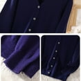 thumbnail image 5 of Kids Cardigan Jacket Boy Girl Buttons Soft Knitted Sweaters Button Down Knit Jackets Dark Blue 2-3 Years, 5 of 6