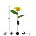 thumbnail image 2 of Lámpara solar LED de girasol para exteriores, jardín, villa, patio, césped y toma de tierra., 2 of 5