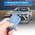 thumbnail image 4 of Key Fob Cover Compatible with Toyota Camry Avalon Corolla Highlander Prius RAV4 Venza Keychain Case Holder Protector,Silver-blue, 4 of 6