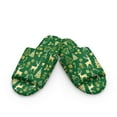 thumbnail image 2 of Psesaysky Christmas Green Print Winter House Slippers for Women Men, Lightweight Fabric Casual Cotton Slide, Non-Slip Open Toe Home Shoes, Indoor and Outdoor, Size 4.5-5.5, 2 of 7