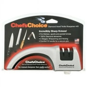 Chefs Choice 445 Diamond Hone Manual Straight Edge Knife Sharpener, Pearl Gray/Black