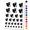 Black, variant on Sitting Squirrel Cartoon Critter Water Resistant Temporary Tattoo Set Fake Body Art Collection - Black
