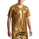thumbnail image 2 of pstuiky camisetas de hombre, Blusa informal de verano con cuello en V y manga corta para hombre ropa de hombre s, 2 of 9