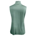 thumbnail image 4 of HUANBAI Women‘s Ribbed High Neck Sleeveless Tank Top Stretch Soft Comfort Fit Wear Solid Color Basic Shirt Basic Sleeveless Tank Tops, 4 of 5