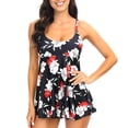 thumbnail image 1 of WILLBEST Traje de Baño Negro para Mujer, Traje de Baño de Verano con Cuello En V y Estampado Floral, Pantalones Cortos, Traje de Baño de 2 Piezas, Traje de Baño de Playa, Bikini Sexy, 1 of 7