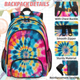 thumbnail image 2 of Herdesigns Tie Dye Backpack with Lunch Box Colorful Swirls Lightweight Large Travel Work Laptop Backpacks Set Casual Daypacks, 2 of 8