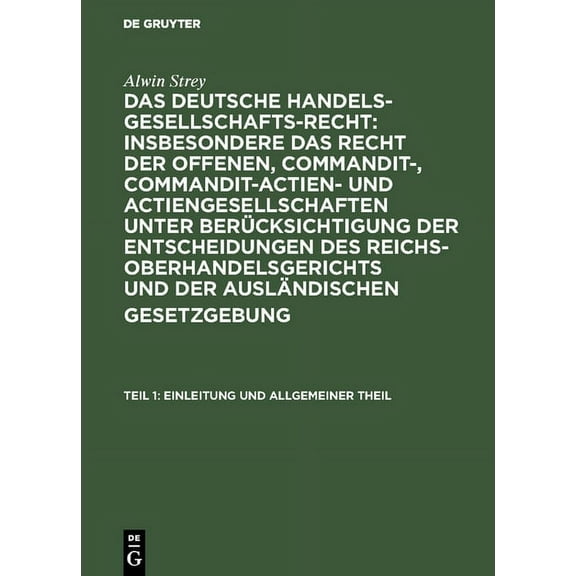 Einleitung und allgemeiner Theil, (Hardcover)