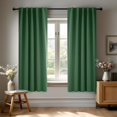 thumbnail image 1 of Cortinas opacas Deconovo con aislamiento térmico, 2 paneles (ancho 42 x largo 54), con trabilla trasera, lavables a máquina, oscurecedoras para dormitorio o sala de estar, color bosque oscuro, 1 of 1