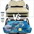 thumbnail image 5 of SEANATIVE Golf Cart Seat Covers with 4 Front Pockets, Fits for EZGO, Yamaha, Club Car, 2 Person Seats Golf Cart Accessories, Machine Washable, 51.2 x 30.3 Inches, Sea Turtle Flower Blue, 5 of 7